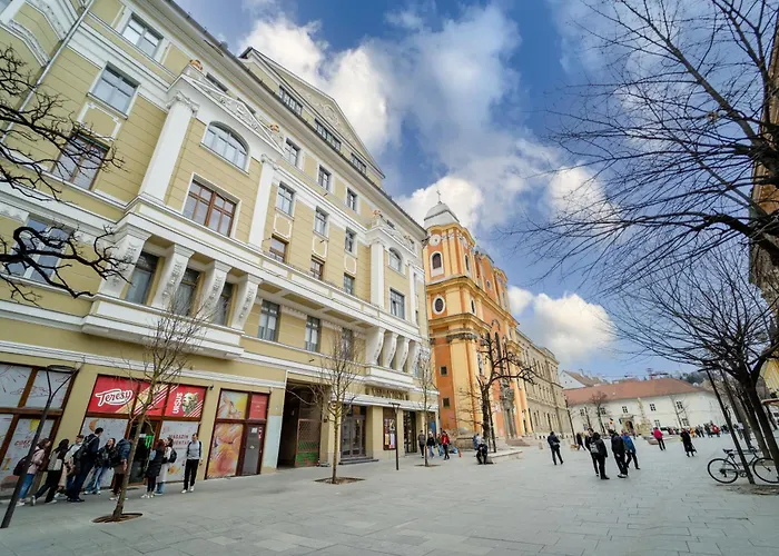 Historic Palace In Main Square-unirii Plazza